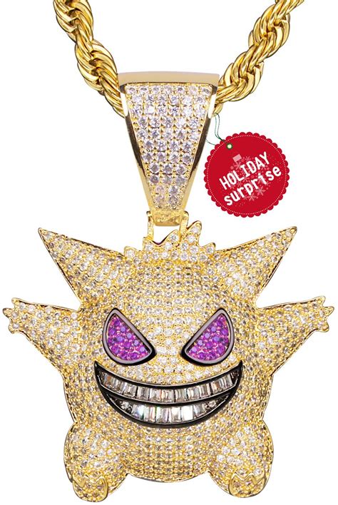 gold pokemon pendant.